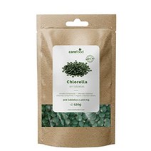 깨진 세포벽이 있는 클로렐라 유기농 프레싱 케어푸드 정제 400 mg x 300 100 유기농 클로렐라 피레노이도사 생태 재배 클로렐라 조류