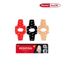 파워풀엑스 메디핑 다이아몬드타입 근육테이프 블랙, 16개입, 1개