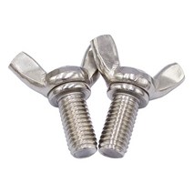 타이어나사 볼트 캡 호환손조임 나비 날개 나사 양 뿔 볼트 M3/M4/M5/M6/M8/M10 304 스테인레스 스틸 소재, 03 M5 - 6 PCS_06 16 mm