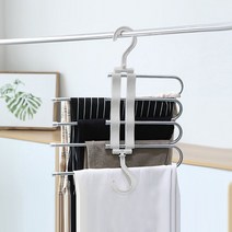 청바지 정리 옷걸이 만능 바지걸이 4단 매장용 스텐바