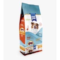 포우포우 강아지 사료 3kg 15kg, 어덜트 램&라이스