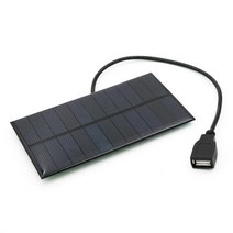 태양광패널 가정용 차량용 휴대용 정원 태양광 판넬 미니 5.5V 휴대용 USB 태양 전지 패널 300mA 충전기 포, 한개옵션0