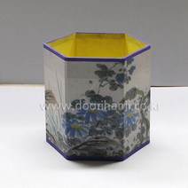 한지 연필꽂이 DIY 한지공예 만들기세트 두리한지공방, 09.민화육각연필꽂이(2)