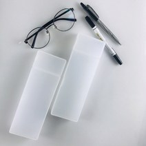 1+1 투명필통 반투명 플라스틱 대학생 펜슬케이스, 대