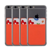 신지모루 파스텔 멀티 스마트 파우치, Orange, 4개입