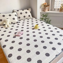 ANYOU 여름쿨매트 매트리스커버 쿨매트 3종 세트 침대쿨매트, 흑백 도트