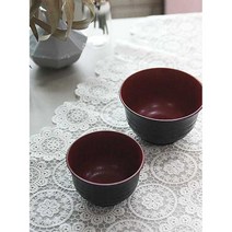 세련된 무광 일본산 칠기 밥공기 대접 예쁜그릇추천 홈파티 사기그릇, 공기