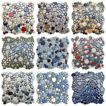 세라믹 자갈 돌 DIY 타일 30X30 미끄럼 방지 바닥 매트 발 마사지 화장실 온천 목욕탕 인테리어, 30X30 2개, 시멘트 재 DIY-008