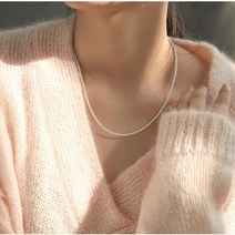 여자은목걸이 민물 baby진주 목걸이 3.5mm작은진주 스타일 S925실버목걸이 심플 트랜드 참신한 여성
