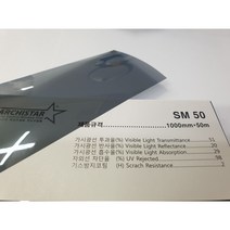 아키스타 유리 창문 자외선차단 시선차단 비산방지 썬팅지 사생활보호 비반사100폭 SM50