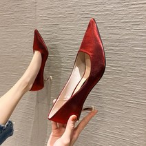 레드싱글 성수동수제화 반앵클구두 스파크펀칭가보시힐 플랫 명품 여성 신발 로퍼 슈즈 단화