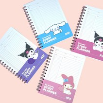 산리오 캐릭터 스터디 플래너 6개월 공시 수험생 학습 스케줄러 4종, 마이멜로디