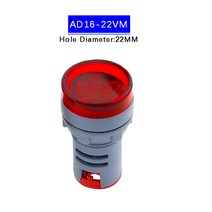 AC 50-500V 0-100A 광장 LED 디지털 전압계 전류계 110V 220V 자동차 테스터 감지기, 08 Voltammeter Red