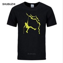 클라이밍 장비 복장 암벽 등반 초크 용품 로프 여름 브랜드 의류 티셔츠 캐주얼 코튼 반팔 웃긴 산 남성, 22+M