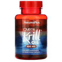네이처스 플러스 NaturesPlus 오메가 남극 크릴 오일 EPA DHA 아스타잔틴 인지질 600mg 60정