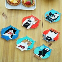 도자기로 만든 캣프렌즈 컵받침 6P세트, !! 본상품선택