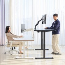 핏쳐 보쉬모터 전동식 모션데스크 B1 1400mm(2STEP), 상판 화이트+프레임 화이트2step