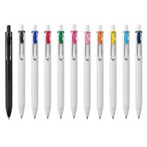 미쓰비시 유니볼 원 중성펜 0.38 0.5mm UMN-S, 0.38mm, 블랙(24)／블랙 바디