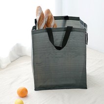 마켓비 FILSTEM 타포린백 쇼퍼백 장바구니 M, 그레이 10P