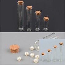 코르크 마개 일자형 유리통 50MM 코르크유리병 빈티지유리병 코르크마개병 코르크유리병, 100mm