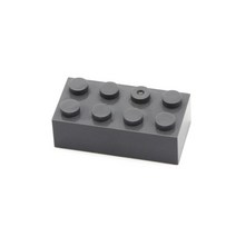 성인레고 중국 레고 커스텀 키링 40pcs diy 빌딩 블록 두꺼운 피규어 벽돌 2x4 도트 교육 크기 3001 플라스틱 과 호환 가능, 다크 그레이 40개