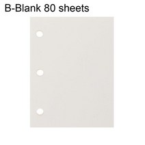 3 홀 루스 리프 수첩 및 다이어리 링 바인더 내부 페이지 미니 파일 폴더 커버 북 276817, B-blank 80 sheets