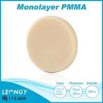 CAD/CAM Monolayer PMMA dental 98OP치과재료 치아보철 임시심미보철 Bar attachment 틀니소재 기능성 치과 전용 임시 크라운 렌차오미학적, 98OP, A4, 30mm