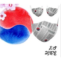 태극기 마스크 광복절 815 에디션 국산 일회용 10매