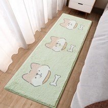 침실카펫 귀여운 동물 그림 침실 카펫 도어 매트, 왕왕싱런[광장], 60x180cm [인조 캐시미어]