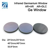 VR기기 AR 브리알 에알 적외선 광학 유리 보호 온도 측정용 게르마늄 창, 50.8mm, 3mm