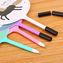 PKFARM 4+1 유니콘 캐릭터 볼펜부채 홍보물 여름 사은품, 핑크, 5개입