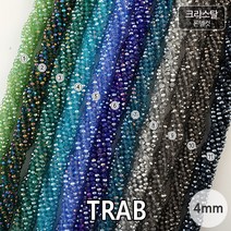 비즈아이 [2-462B]크리스탈(론델컷) 4mm(약3.5*4.5mm) (TRAB) [1줄(약130-135개)]