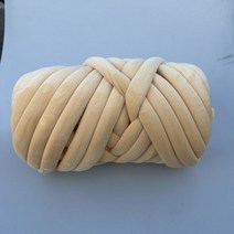 프리미어울 손 뜨개질용 슈퍼 청키 원사 크고 두꺼운 거대한 실 로빙 스피닝 DIY 팔 굵은 벨벳 부드럽고 큰 담요 1kg 1000g, Egg yellow 1KG