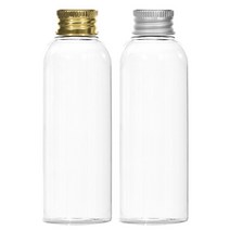 알루미늄캡 50ml 60ml 75ml 80ml 100ml 어메니티 공병, 1개, 100ml투명용기 골드캡