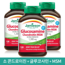 소연골 콘드로이친 1200 글루코사민 MSM 식이유황 120정 3병 효능 분말, 3개