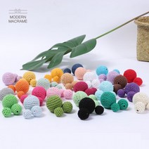 쪽쪽이 클립 만들기 뜨개 구슬 비즈 30mm (26컬러) 마크라메 재료, 7.버건디