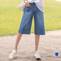 [나크21] (S~3XL) 와이드핏 7부 데님 팬츠 DM22-P-57