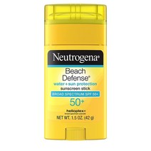 Neutrogena 비치 디펜스 방수 선스크린 스틱 SPF 50+ PABA 무함유 및 옥시벤존 UVA/UVB 차단 얼굴 전신 4 뉴트로지나