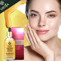 [오스티아/OSTIA] 24k 골드 앰플 100ml 1개 올 인원 솔류션 앰플 99.9 % PURE GOLD +샘플증정(for all skin Type), 1. 24k 골드앰플