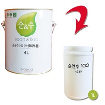 노루페인트 순앤수 100 친환경 내부용 수성페인트 1L 무광, 그레이3