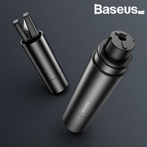 베이스어스 차량용 비상용 유리창 파괴 탈출 안전벨트 커터 망치, 다크그레이, 1개