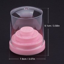 10/14/20/48 구멍 네일 드릴 비트 홀더 빈 보관함 매니큐어 밀링 컨테이너 큐티클 액세서리 아크릴 커버 도, 48 Slots Pink