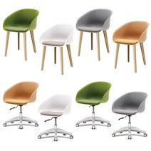 정리인홈 인테리어의자 로랑K100 식탁 카페 디자인, 바퀴형 그레이