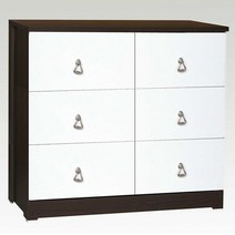 블루밍가구 6단 서랍장 900 3단 서랍장 TV대 거실장 화장대 열쇠잠금 열쇠서랍장, 900 3단(6칸)웬지화이트