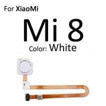 고화질 북 스캐너 양면 스캔 고급 스캔기 지문 스캐너 커넥터 Xiaomi Mi 8 6 Lite SE Mi5S 믹스 Max 2 3 플, 02 For Mi 8 White