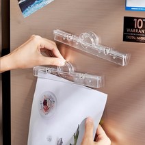 가정통신문 식단표 메모등 냉장고 자석집게 일정표 메뉴판 투두리스트 서류보관 플래너만들기 가격표, 냉장고 자석부착 집게[투명] 1개