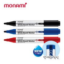 모나미 신형 생잉크보드마카 220 둥근닙 12자루 화이트보드마카, 빨강, 12개입
