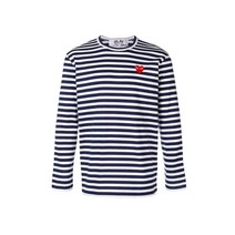 꼼데가르송 22SS 레드하트 와펜 스트라이프 티셔츠 AZ-T010-051-1