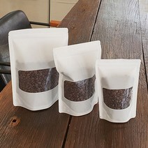 더팩컴퍼니 화이트창 스탠드지퍼백 15x22cm, 2000장, 1개