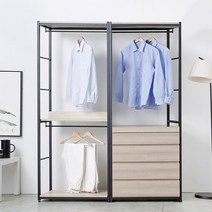 워너비 1600 4단서랍 행거 드레스룸 세트, 단품